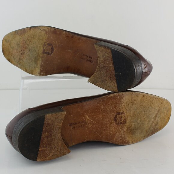 Vintage Bruno Magli Leather Ostrich Detail Loafers (US 8.5) - Picture 7 of 9